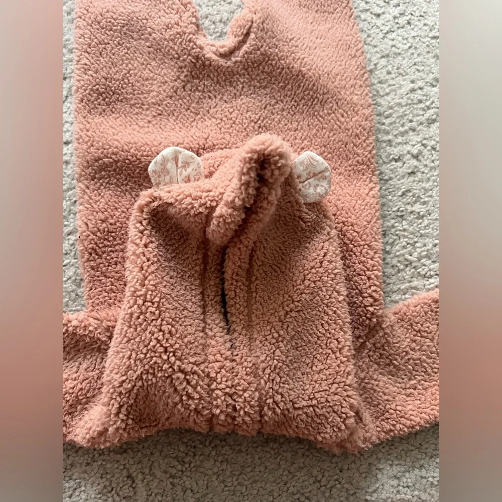 Carters Hooded One Piece Pink 9 Months - Picture 3 of 6